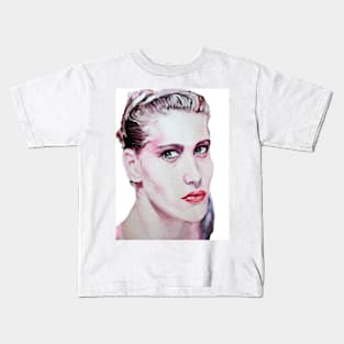 Glamorous Woman Watercolor Painting Kids T-Shirt